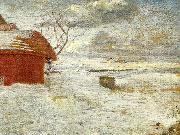 Anna Ancher snelandskab oil painting